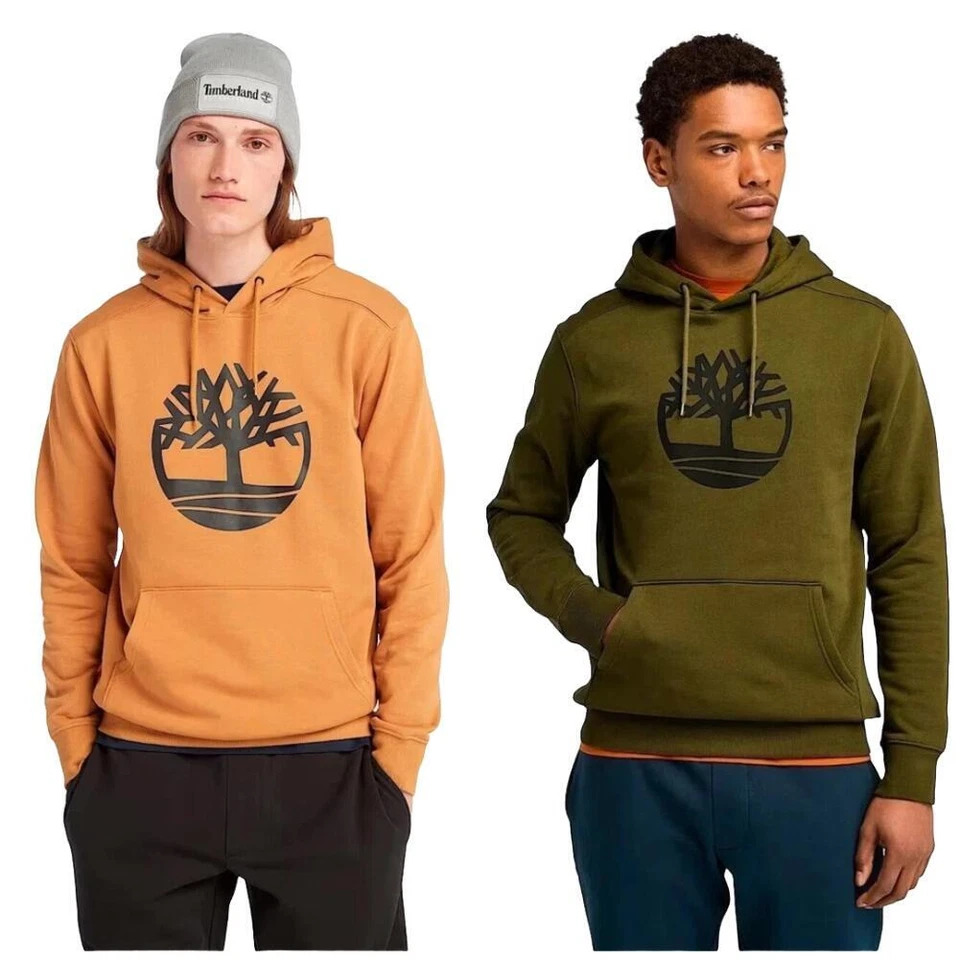 Sudadera con Capucha Timberland Para Hombre Core Tree Logo Manga Larga Calce Regular Sudadera con Capucha