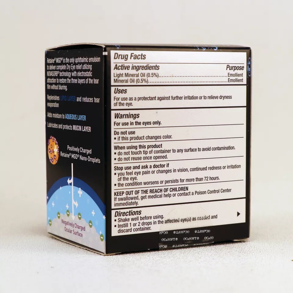 OCuSOFT Retaine MGD Complete Dry Eye Relief Lubricant Eye Drops 30 ...
