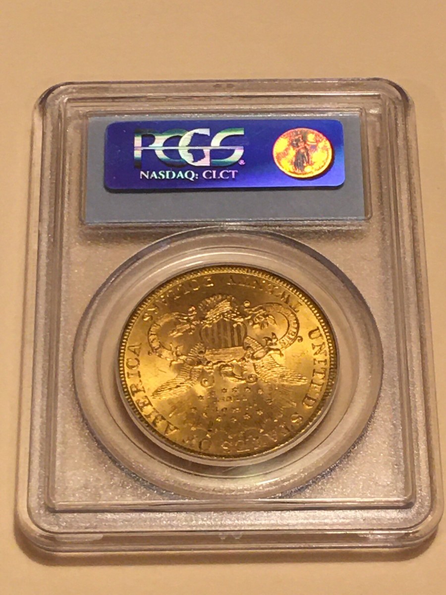 1897 MS-63 PCGS Liberty Double Eagle $20 Gold Coin classic holder