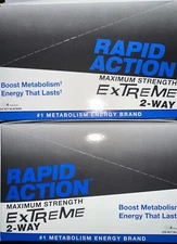 2 Boxes Rapid Action Extreme 2-Way Energy Pills 48 packs of 4 = 192 pills