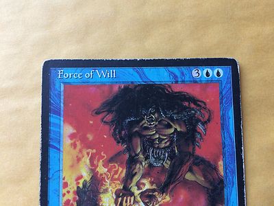 Misprint FORCE OF WILL Alliances Miscut BACK ONLY Error MTG Magic