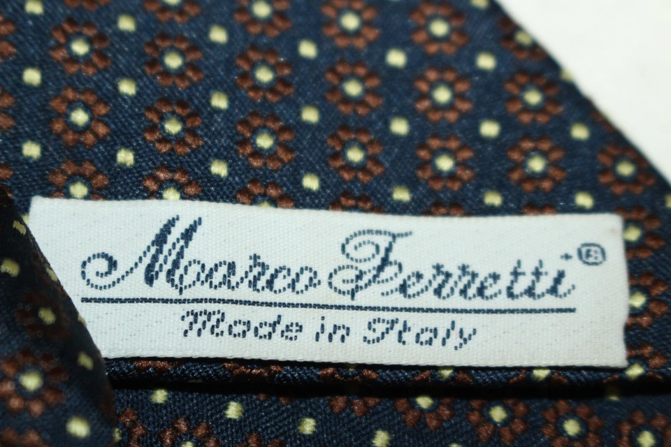 Corbata de seda MARCO FERRETTI hecha en Italia F50463 Foto 4 de 4
