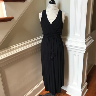 L Space Kenzie Cover Up Maxi Dress Womens Small Black Sleeveless VNeck  Racerback | eBay