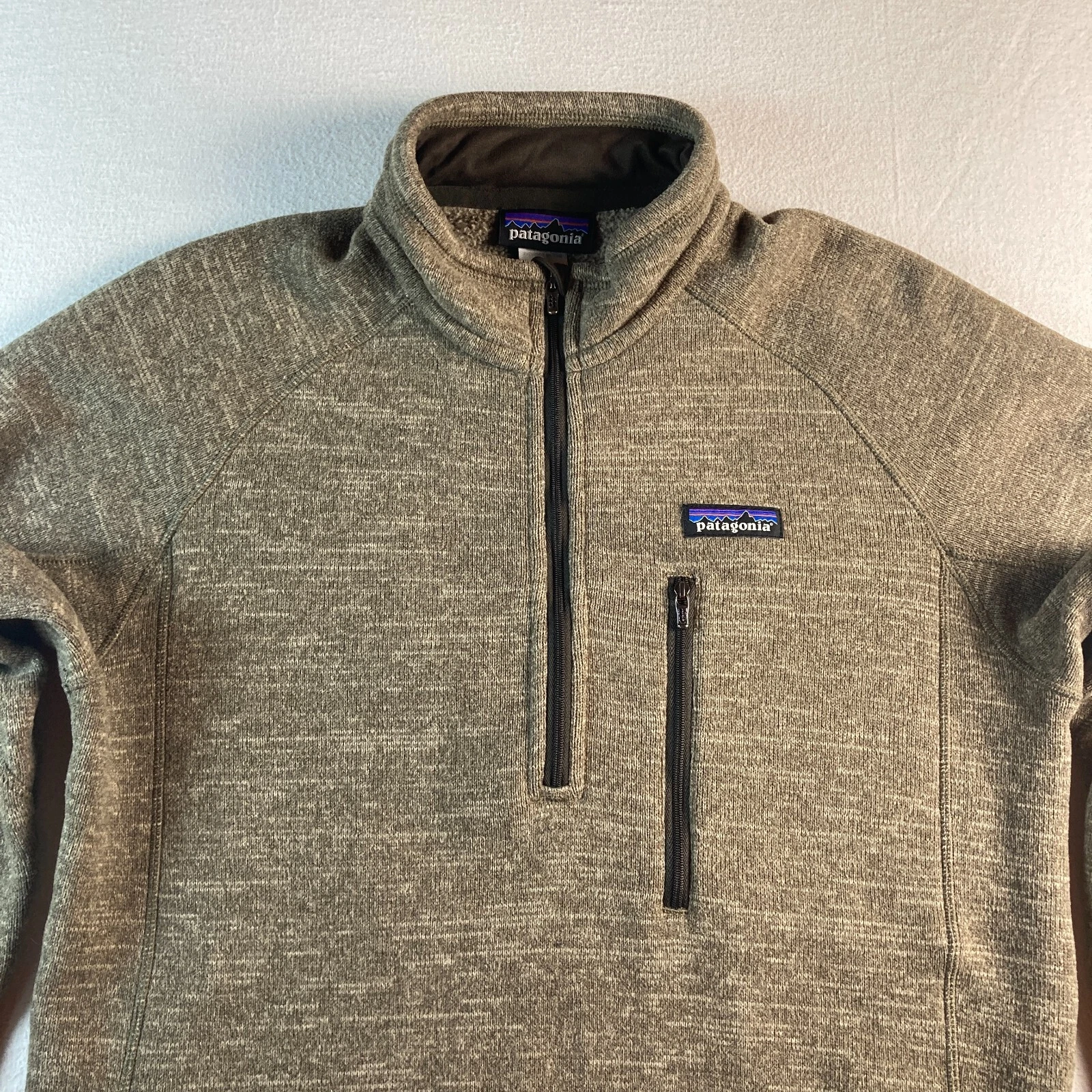 Patagonia Better Sweater Fleece Jacket Mens Small Brown 1/4 Zip Pullover Outdoor