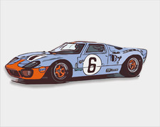 Large Ford GT40 decal, car sticker, GT Printed on quality vinyl & laminated