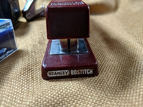 4 Vintage Office Desk Tool Lot Stanley Bostitch Stapler Scotch Tape Dispenser - Picture 15 of 24