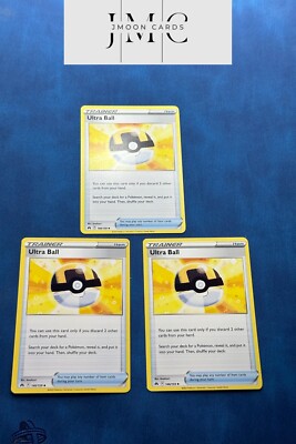 3x Ultra Ball 146/159 x4 - Crown Zenith - Pokemon TCG - Playset - NM
