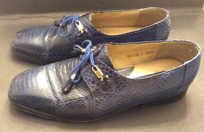 MENS Blue Giorgio Brutini 10.5 Genuine Snake Skin Dress Shoe  display picture 1