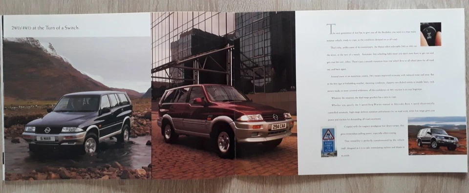 Ssangyong Musso 4x4 Brochure c.1995 - 2.9D SE GSE - Image 4 of 4