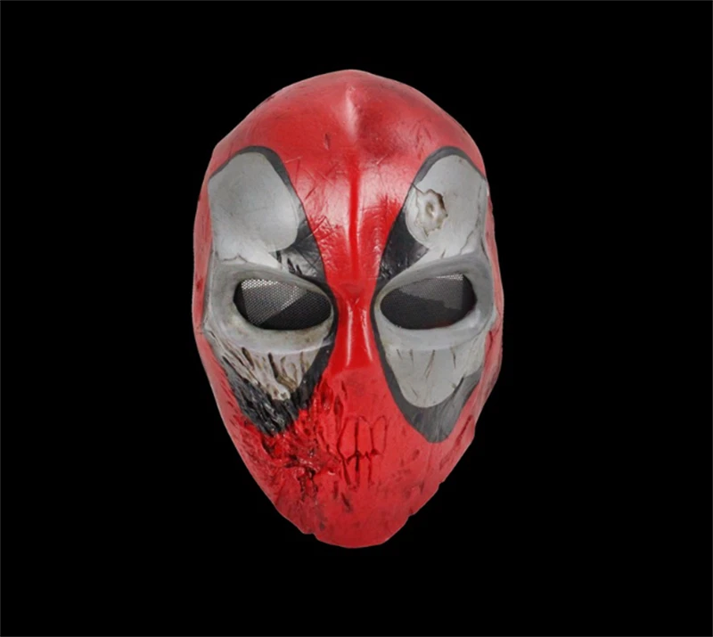 New Marvel Comics Deadpool Cosplay Visor Halloween Party Resin Mask Gift - Image 4 of 4