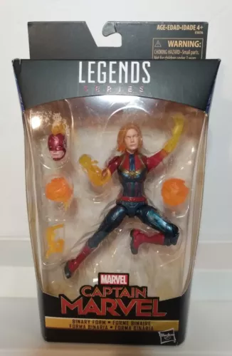 Figura Hasbro 2019 Marvel Legends Captain Marvel forma binaria nueva en caja de 6