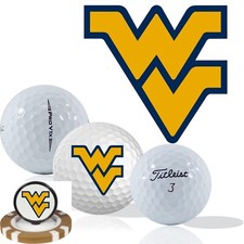 NCAA West Virginia Mountaineers •Golf Balls 12 pack •Titleist ProV1X •Refinished