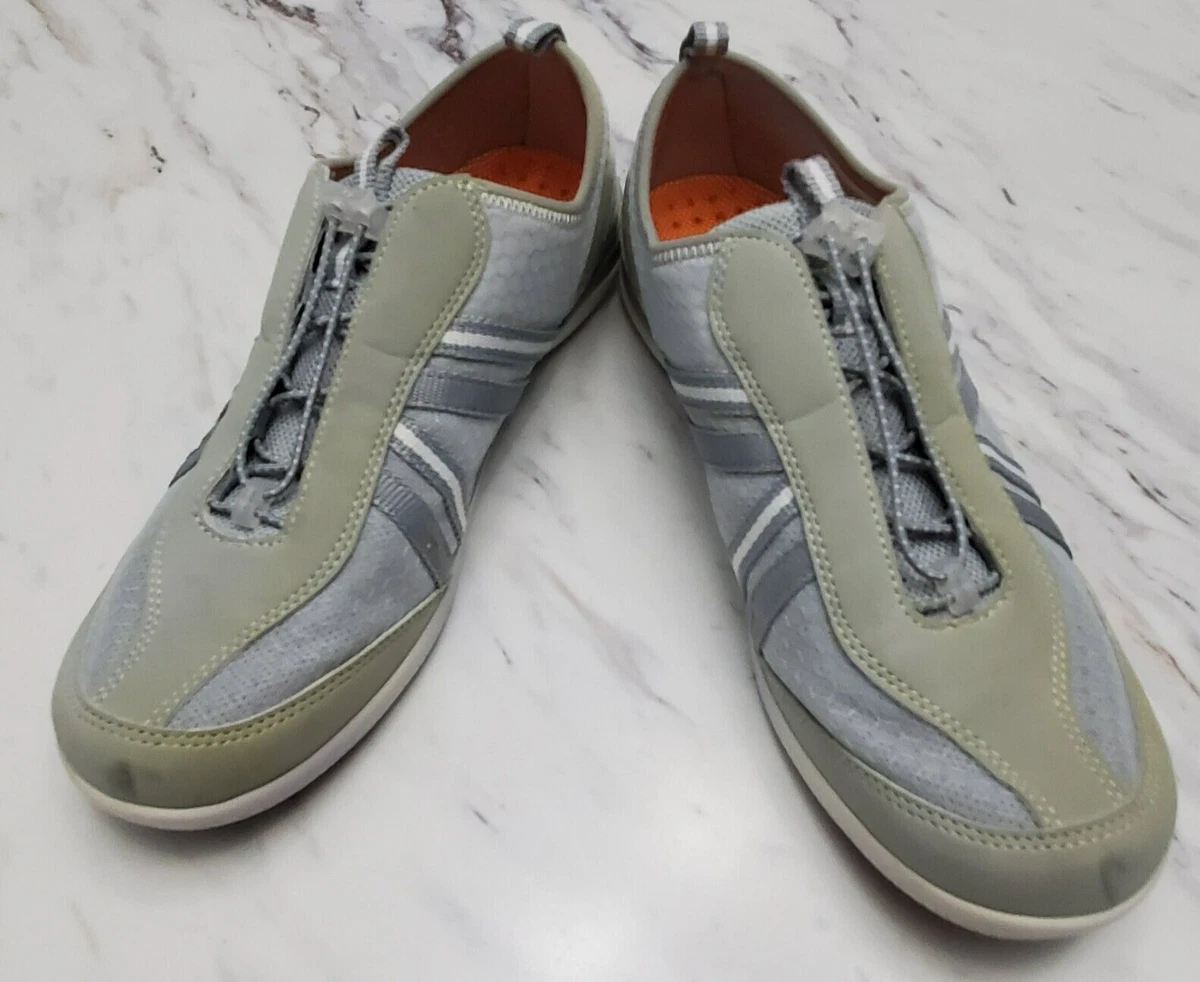 Lands End Womens Water Shoes Gray 467447 Size 10 B no tie laces eBay