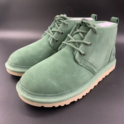 NEW UGG NEUMEL BOOT RAINFOREST GREEN SUEDE WOOL LINED CHUKKA SHOE MEN US  EU 42