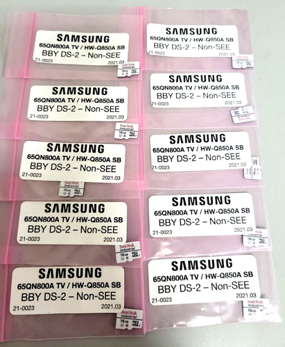 Lot of 10 SanDisk Micro SD Card 16GB Memory Industrial Class 10, Phone Camera TV