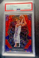 2022-23 Panini Select Keegan Murray Red Disco Prizm /49 Rookie #197 Kings PSA 9