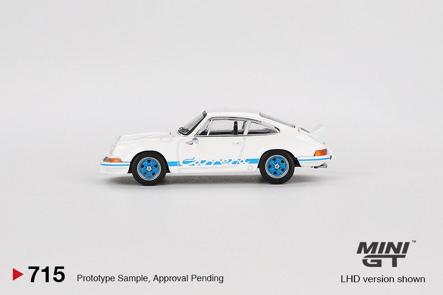 MINI GT Porsche 911 Carrera RS 2.7 Grand Prix White Blue Livery