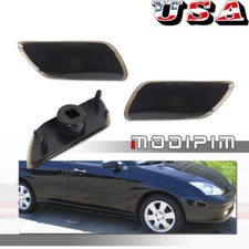 Fit 2000-2005 Ford Focus Black Side Marker Bumper Corner Signal Lights Lamps