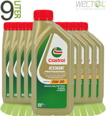 9x1 Liter Castrol Edge Professional Longlife 3 0W-30 für viele VW Audi