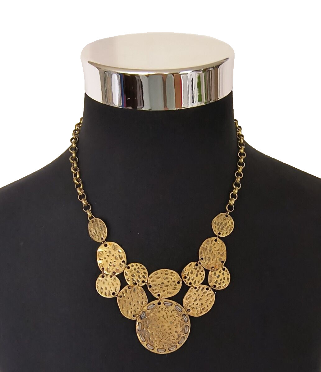 Ruby Rd. Women's Statement Necklace Hammered Dark… - image 12