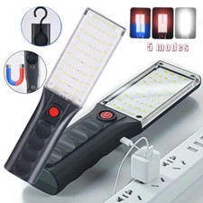 Magnetic LED COB Work Light 5Modes Rechargeable Mechanic Torch Flashlight w/Hook