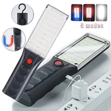 Magnetic Rechargeable LED COB Work Light Mechanic Flashlight Torch Lamp Bright
