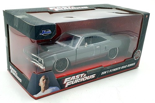 Jada scala 1/24 pressofuso 70525 - Dom's Plymouth Road Runner - grigio - Foto 5 di 5