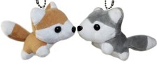 Llaveros de peluche de peluche para cachorro de zorro y husky, mini adornos colgantes para perros