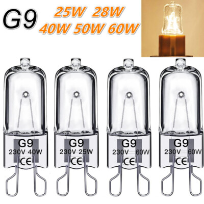 G9 Halogenlampe 25W 28W 40W 50W 60W Warmweiß Leuchtmittel Birne Stiftsockellampe