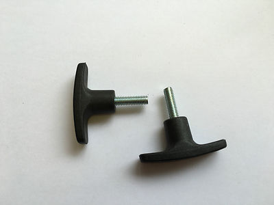 Flügelknopf / T-Stück Griff - 50 mm Durchmesser M6 x 20 mm Außengewinde