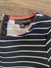EUC Size 7 My Michelle Girl Pink black White Stripe Striped Dress — photo 4