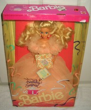  10962 NRFB Vintage Mattel Birthday Surprise Barbie Peach Dress
