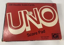 Uno Score Pad Vintage 100 Double Score Cards 1978 International Games