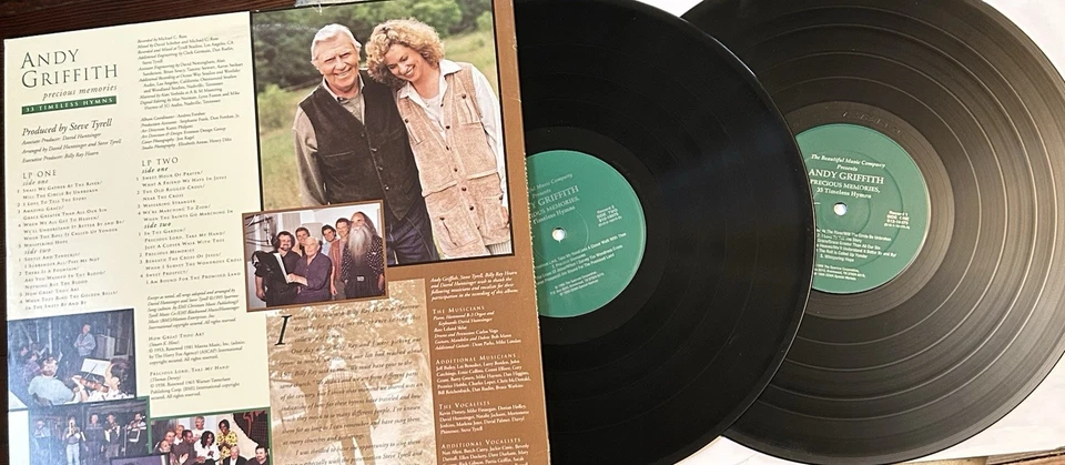 Andy Griffith Precious Memories 33 Timeless Hymns 2 x VINYL LP SET 1995 Matlock Foto 2 de 2