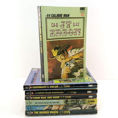 7x Edson Floating Outfit 2-8 Hooded Riders Vintage Western Paperback Book Bundle