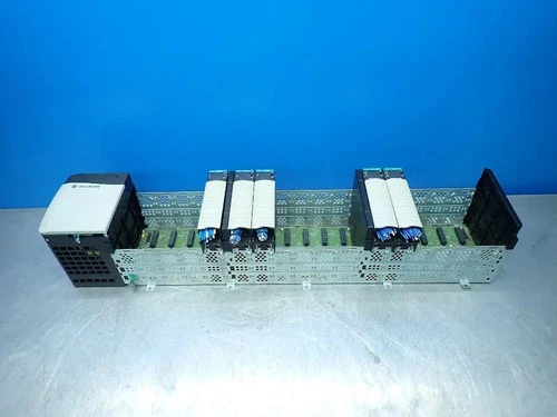 ALLEN-BRADLEY 1756-A17 CONTROLLOGIX 17-SLOT CHASSIS WITH PSU AND I/O MODULES