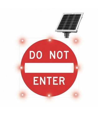 TAPCO 2180-C00067 LED Sign Do Not Enter Aluminum 30'' x 30'' 23L594 Blemished Box