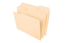 File Folder Manila 1/3 Cut Letter Size 100 Count 370 1/3