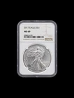 2017 $1 American Silver Eagle NGC MS69 Brown Label