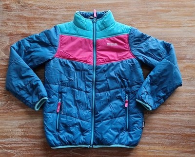 TOP !!! Regatta Jacke Steppjacke Übergangsjacke Gr. 152 blau-türkis-pink