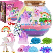 Unicorn Gifts for Girls - Light Up Terrarium Kit for Kids - DIY Unicorn Toys ...