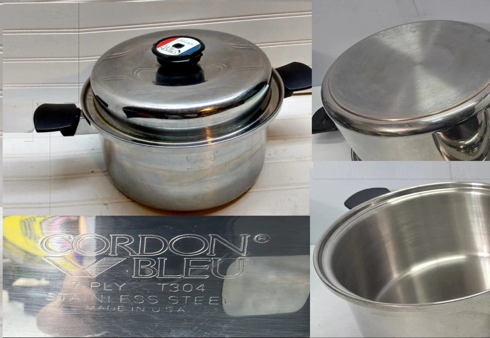 Cordon Bleu 6.5 Qt Stockpot 7-Ply Surgical T304 Stainless Dutch Oven Fry Pan Lid
Opens in a new wind