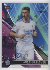 2021 Topps Finest UCL Blue/Aqua Vapor Wave Refractor 58/99 Antonio Blanco 03gt