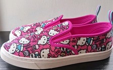 Hello Kitty Kids Youth Slip On Canvas Sneakers Fuchsia