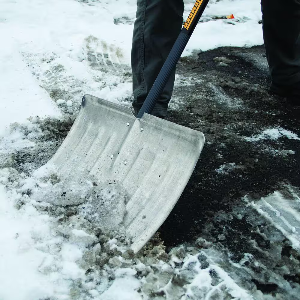 38.3 In. Steel Handle Aluminum Blade Snow Shovel