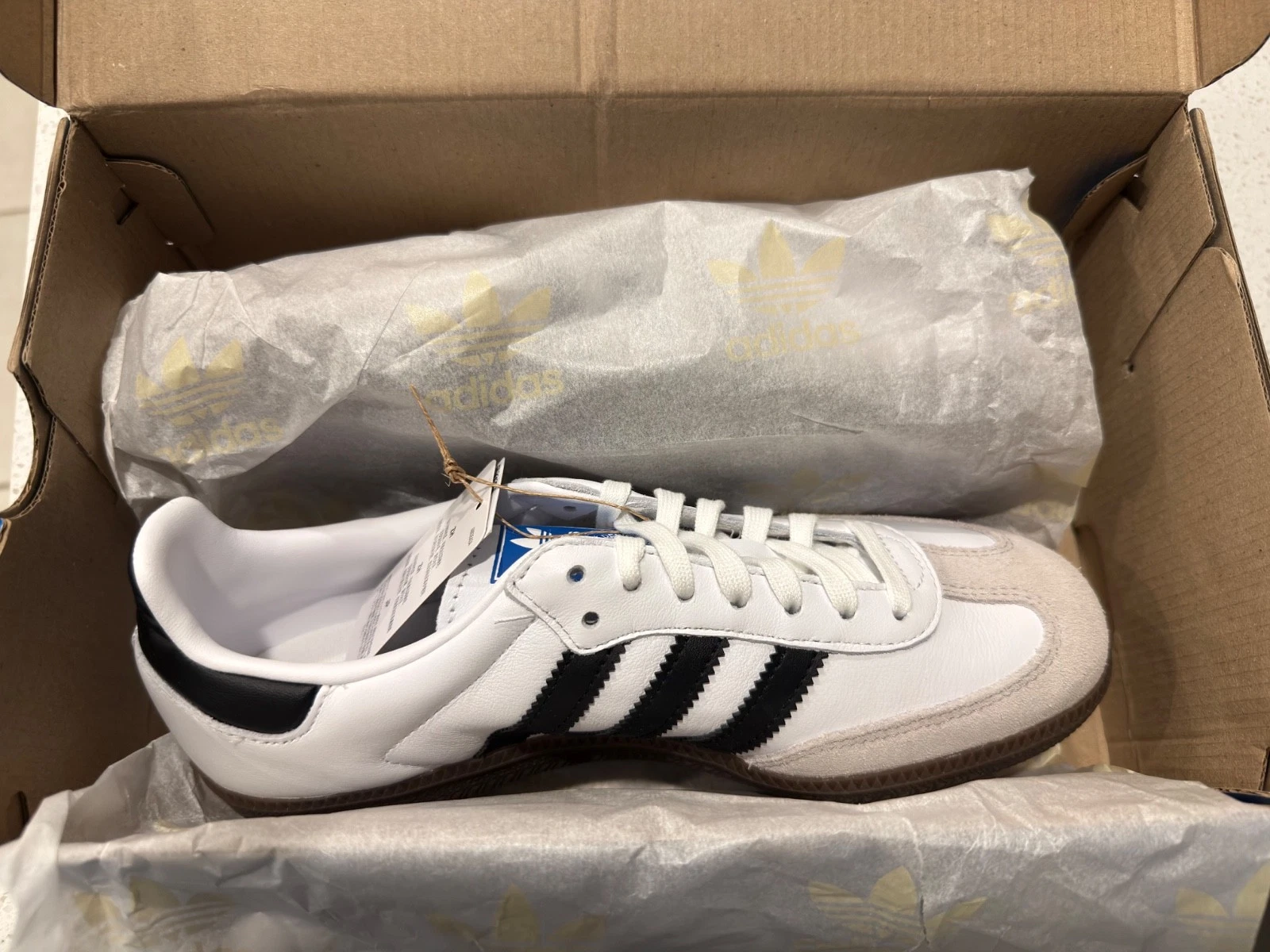 Adidas Samba OG White/ Core Black IG9030 Shoes SIZE WOMEN / YOUTH NEW OEM - product detail image 8