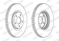 2X Ferodo Bremsscheibe Hinterachse, Vorderachse U.A. FüR Nissan, Renault