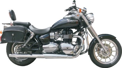 Barra de choque cromada diámetro 38 mm para Triumph America LT Speedmaster muy resistente Foto 3 de 3