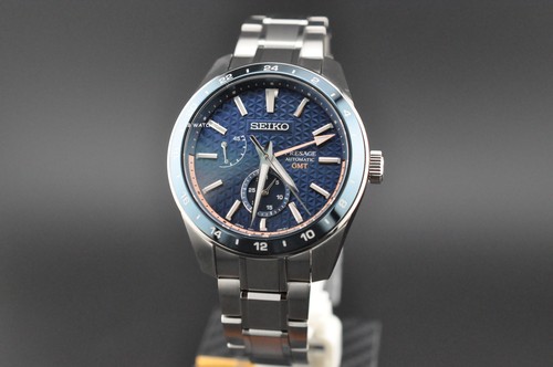SEIKO Presage Sharp Edged SPB217J1 Automatic GMT Blue Dial Men's Watch WARRANTY