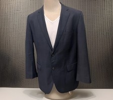 Hugo Boss Two Piece Suit Navy Plaid Jacket Slacks Men  s Tailored